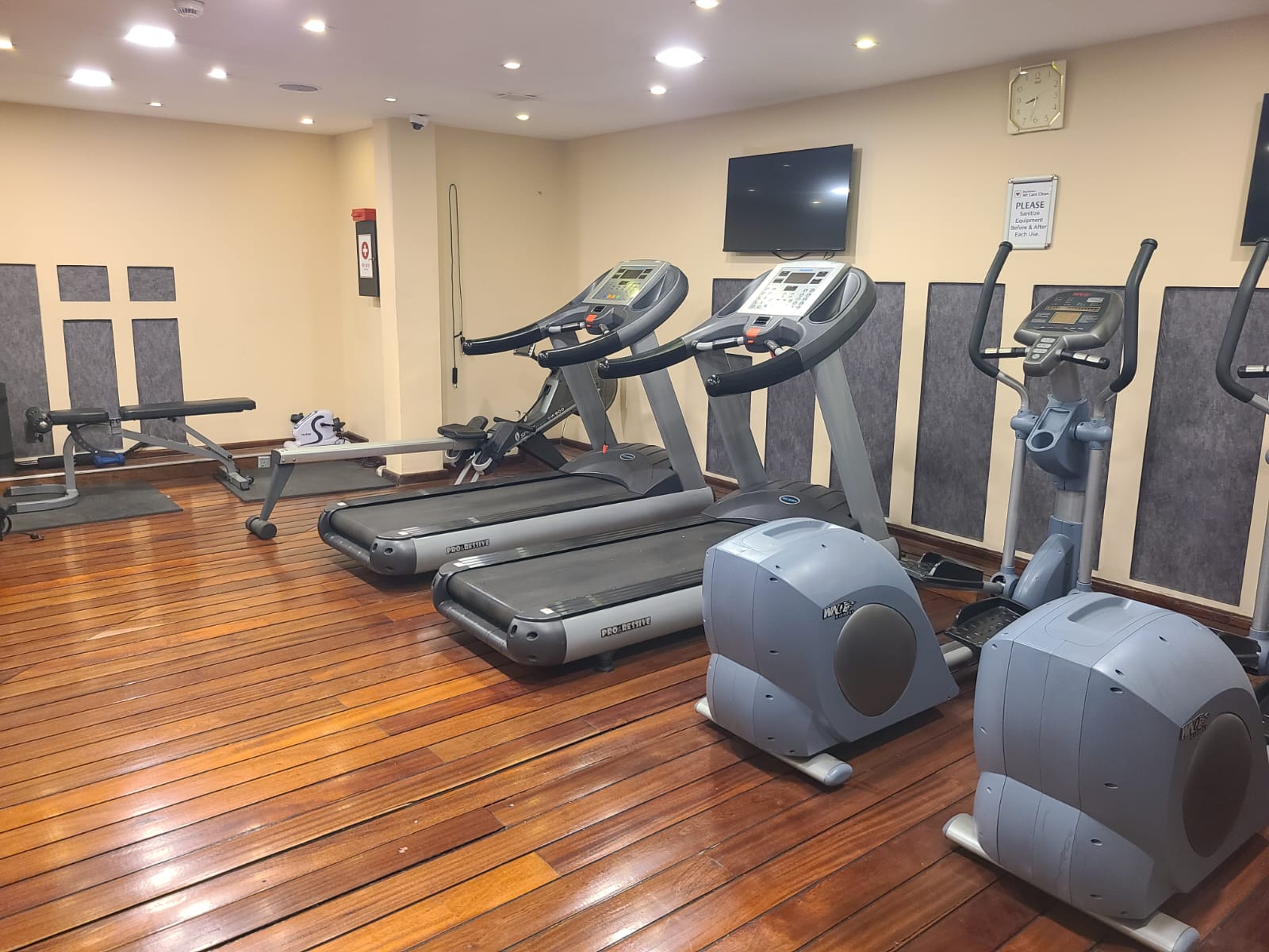 Modern fitness center equipment