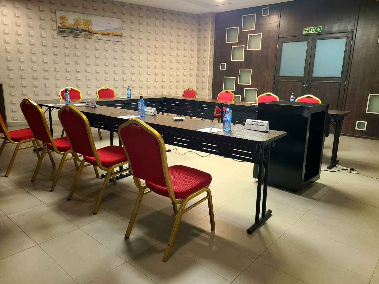 Executive setup within the Mt. Kenya private room