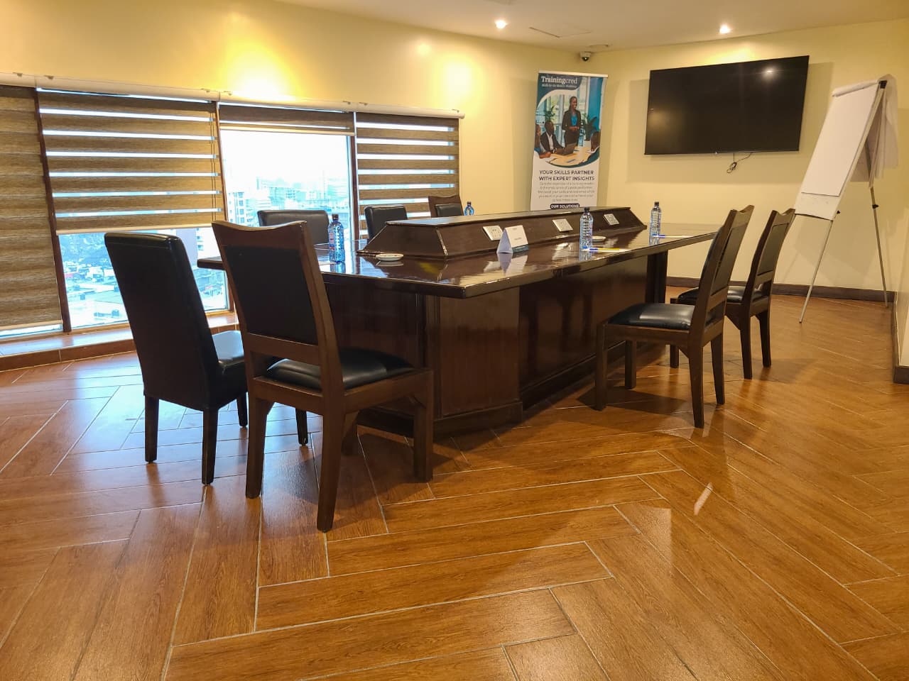 Executive Boardroom 2 corporate table setup